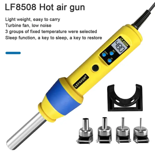 LCD Digital Heat Hot Air Gun Soldering Station - Image 7