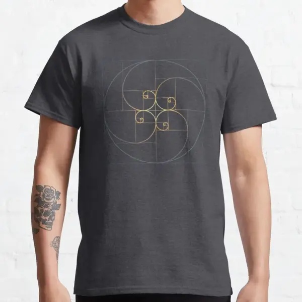 Fibonacci Spiral Graphic T-Shirt for Men - Image 7