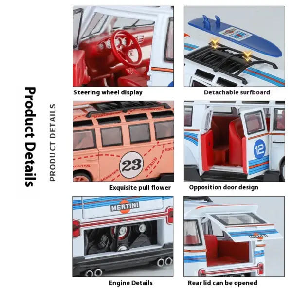 Volkswagen T1 Bus Diecast Model 1:24 Scale - Image 5