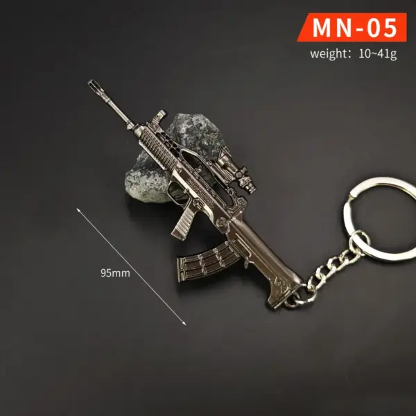 Chicken Dinner Game Keychain Set with P90 and AWM - Image 14