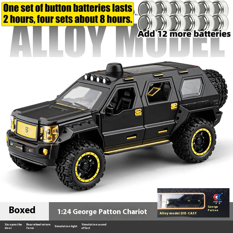 1:24 Alloy Diecast G.PATTON Off Road Vehicle 9 1:24 Alloy Diecast G.PATTON Off Road Vehicle - Image 9