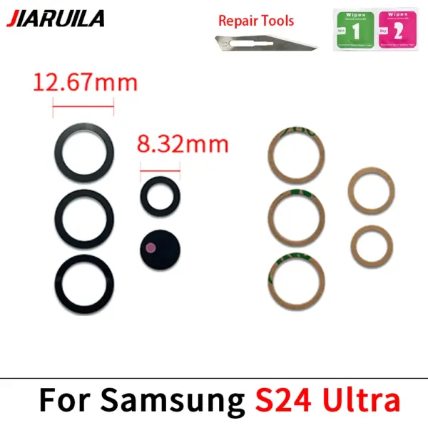 Samsung S24 & S23 Ultra Rear Camera Glass Lens Set - Image 5