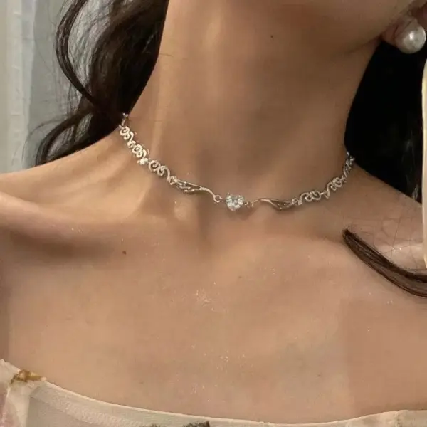 Kpop Heart Shaped Pendant Necklace - Image 22
