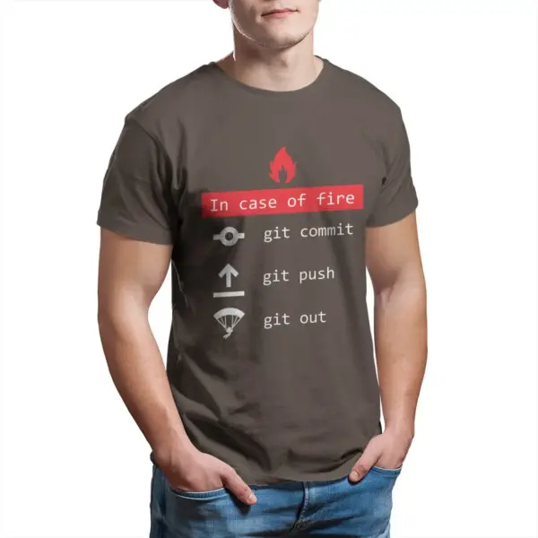 In Case Of Fire Programmer T-Shirt for Men - Image 8