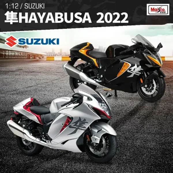 Maisto 1:12 Suzuki Hayabusa Model Motorcycle - Image 2