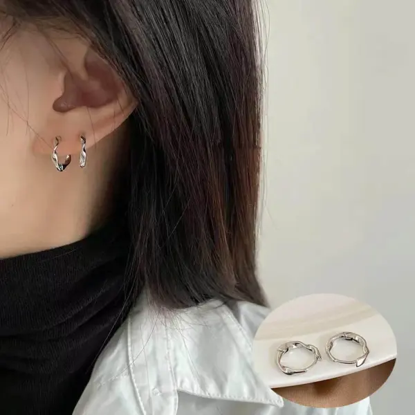 Heart Shaped Vintage Hoop Earrings - Image 13