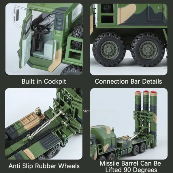 1:40 Scale HQ-9 Diecast Model Anti-aircraft Vehicle - Image 3