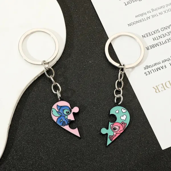 Lilo & Stitch Heart Keychain Friendship Jewelry - Image 2