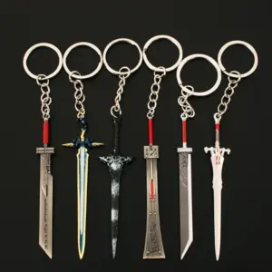 Final Fantasy Mini Sword Keychain 9cm Metal