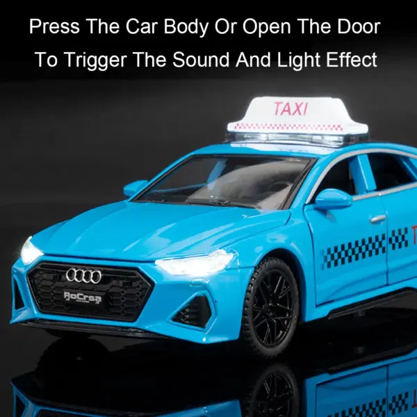 1:32 RS7 Sportback Taxi Model Toy Car - Image 5