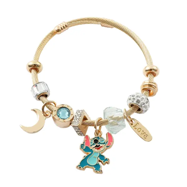 Trendy Disney Stitch Heart Beaded Bracelet - Image 8