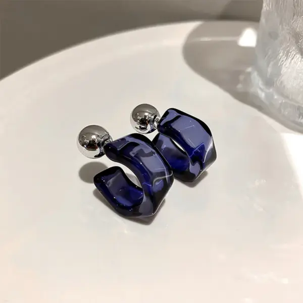 Trendy Acrylic Hoop Earrings for Women - Image 19