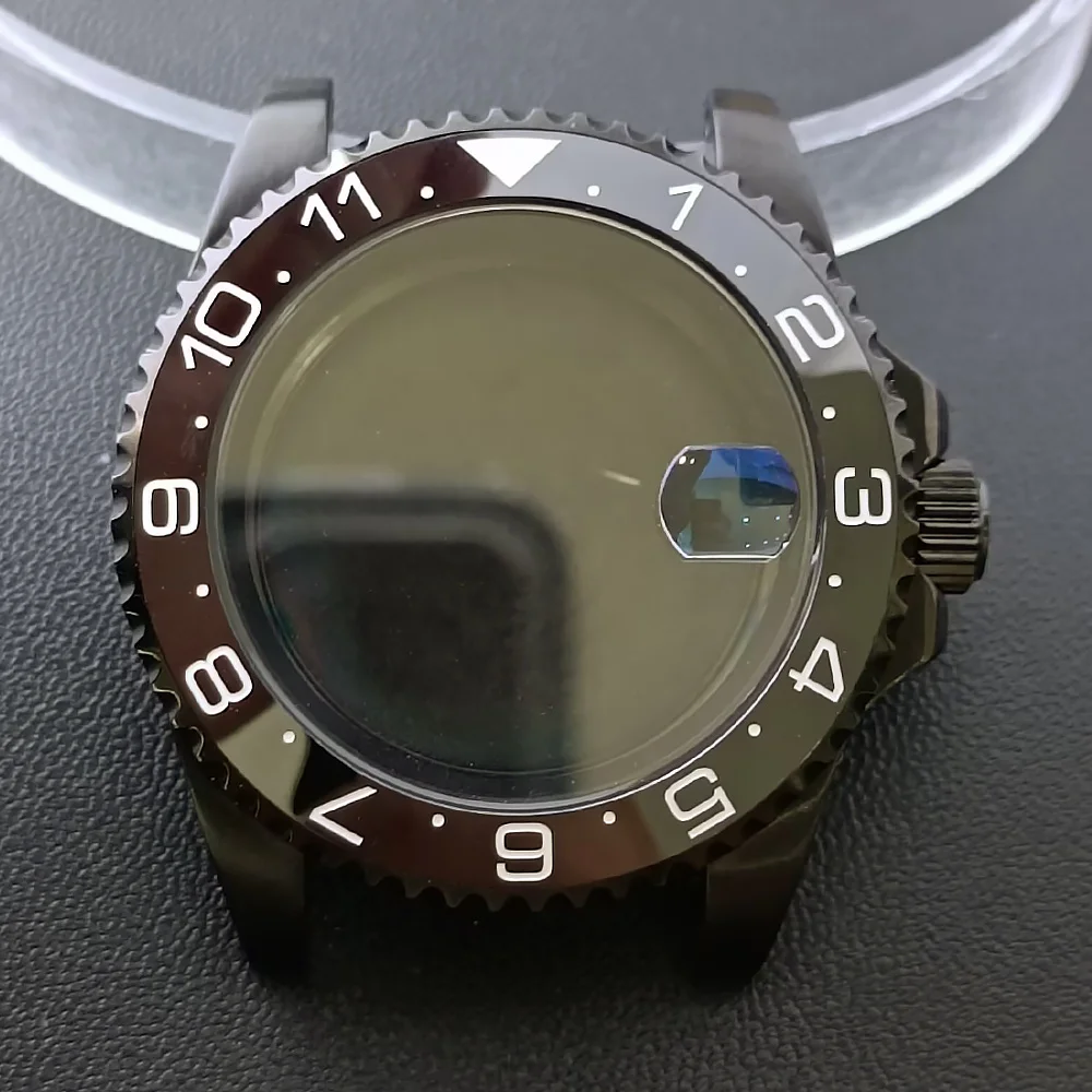 NH35 GMT Steel Watch Case 40.5mm Silver 48 NH35 GMT Steel Watch Case 40.5mm Silver - Image 48