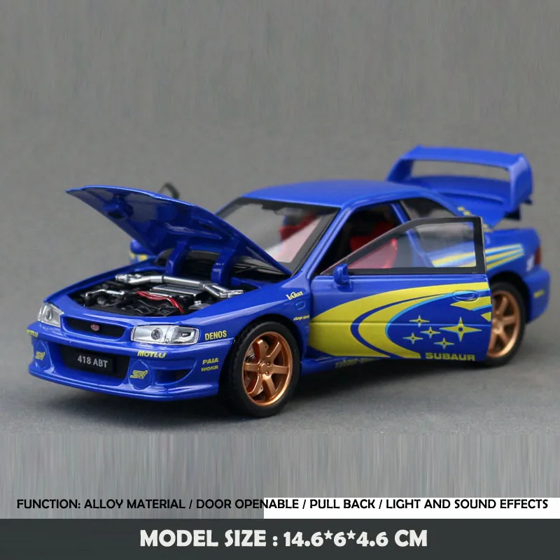 1/32 Subaru Impreza Rally Alloy Car Toy 8 1/32 Subaru Impreza Rally Alloy Car Toy - Image 8