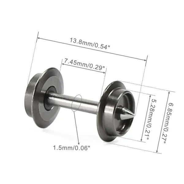 N Scale Metal Wheel Sets 24pcs for Trains - Image 6