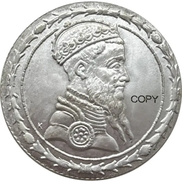 King of Poland 1565 30 Groszy Replica Coin - Image 3