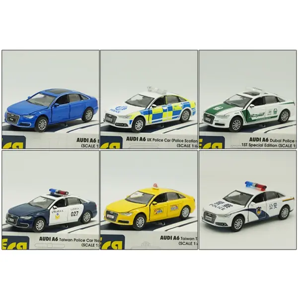 1:64 Audi A6 Diecast Alloy Taxi Model