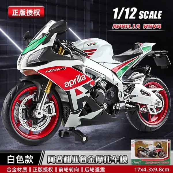 1:12 Scale Yamaha YZF-R1M Diecast Motorcycle Model - Image 31