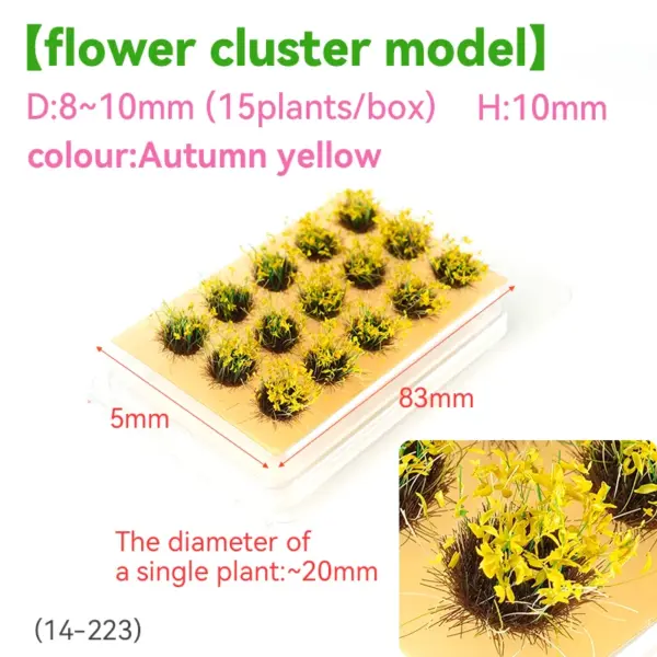 15pcs Miniature Flower Grass Clusters 8mm-10mm - Image 16
