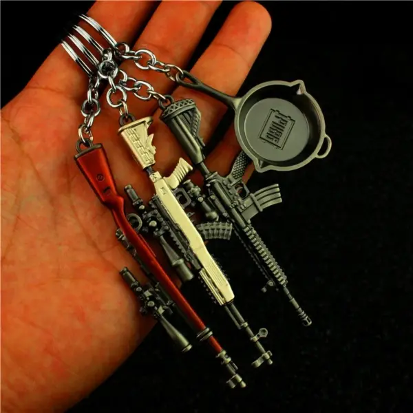 PUBG Mini Gun Metal Keychain RPG 98K AWM - Image 16