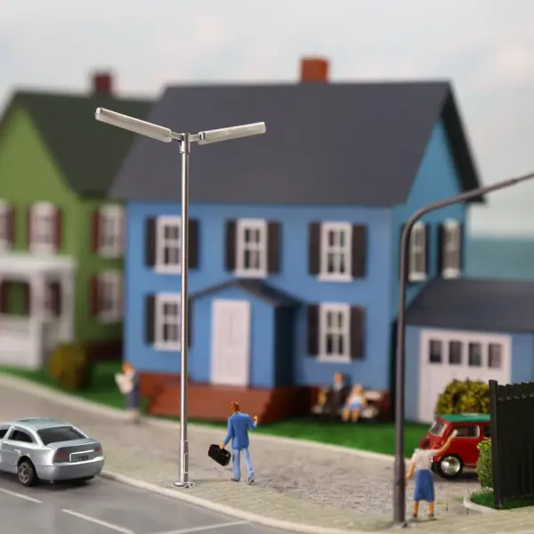 5pcs HO Scale LED Street Lamps Set - Image 3