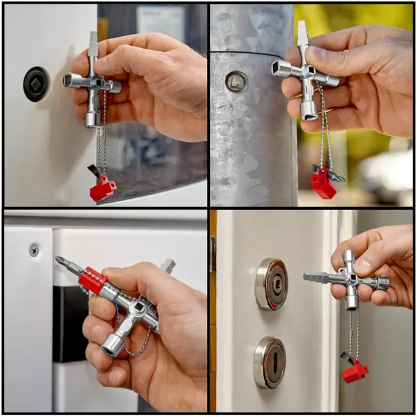 4-in-1 Silver Key Wrench Tool Set - Image 6