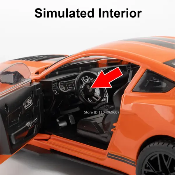 1:18 Scale Mustang GT500 Model Car with Sound - Image 5
