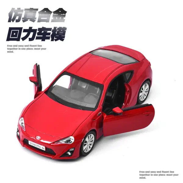 1:36 Toyota GT86 Diecast Metal Car Model - Image 4