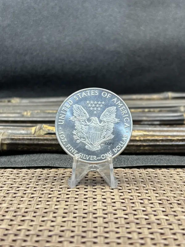 Silver Plated Liberty Eagle Commemorative Coin - Image 4