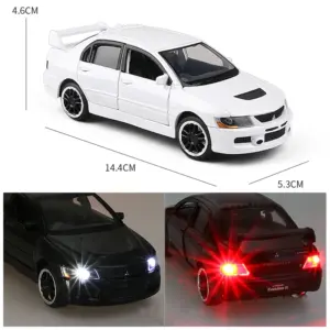 1:32 Mitsubishi Lancer Evolution IX Diecast Car 14 Sa14e7c4d29bb4596a21ea9321905c21d9