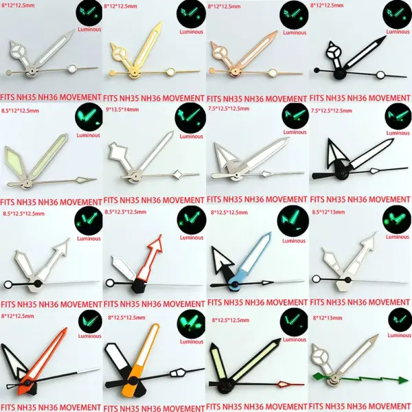 Green Luminous Watch Hands for NH35 NH36 - Image 2