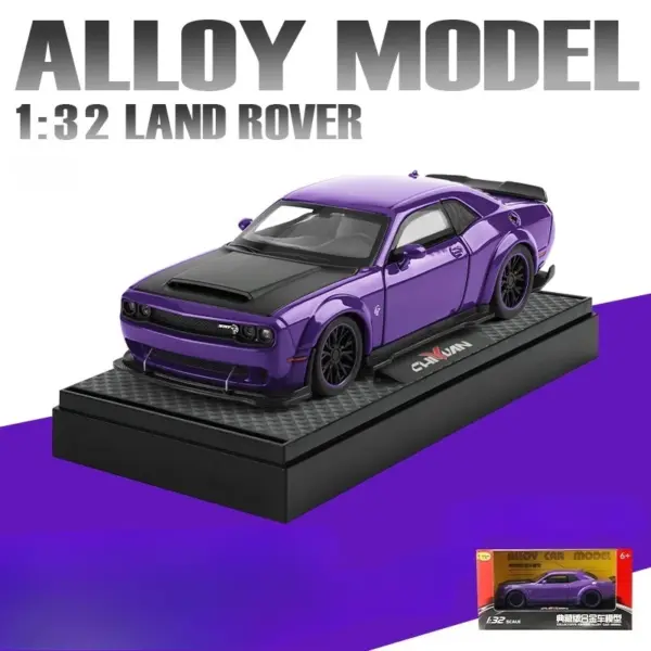 1:32 Dodge Challenger Hellcat Alloy Model Car - Image 6