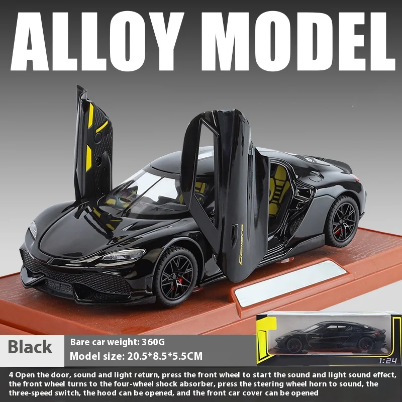 1:24 Gemera GT Diecast Model Car with Sound 11 1:24 Gemera GT Diecast Model Car with Sound - Image 11