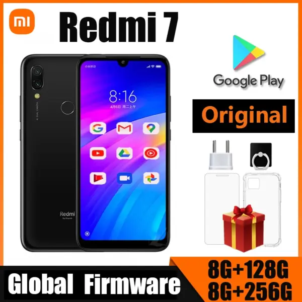 Xiaomi Redmi 7 Smartphone with Phone Case