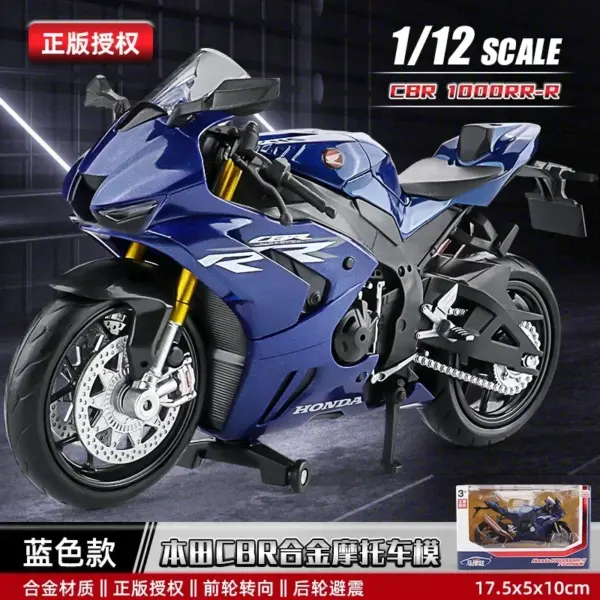 1:12 Scale Yamaha YZF-R1M Diecast Motorcycle Model - Image 29