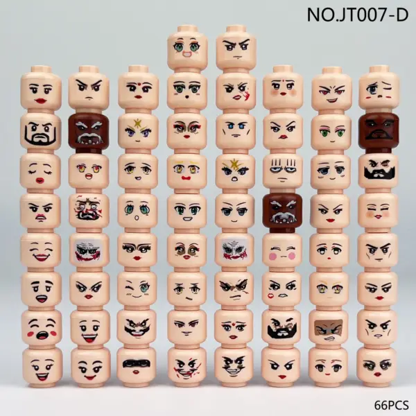 56pcs Building Block Minifigure Head Accessories - Image 11