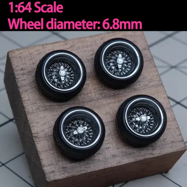 1/64 Scale Lowrider Wire Resin Wheel Hub - Image 3