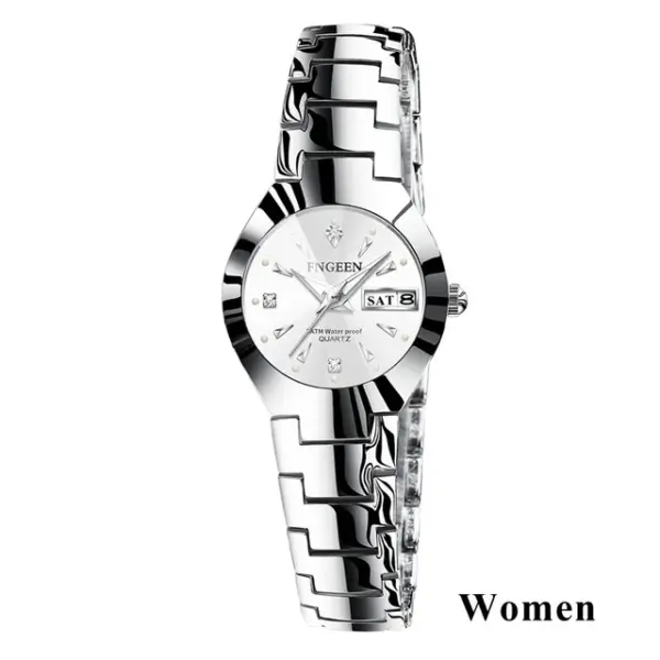 FNGEEN 5808 Stainless Steel Couple Watch - Image 9