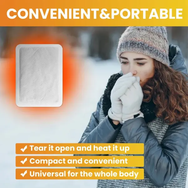 20-100pcs Long Lasting Self-Adhesive Hand Warmers - Image 4