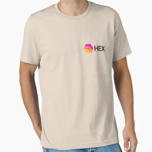 HEX Crypto Logo Cotton T-Shirt for Men - Image 7