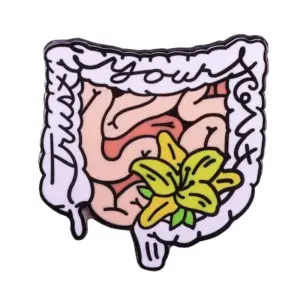 Trust Your Gut Intestines Brooch Pin