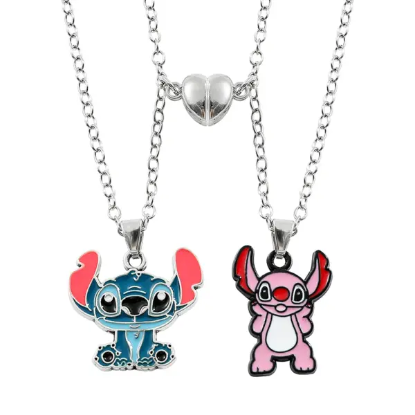 Disney Stitch Heart Necklace for Couples - Image 17