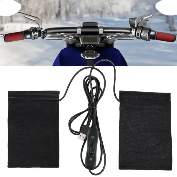 12V USB Heated Motorcycle Handgrips 3 Settings - Image 3