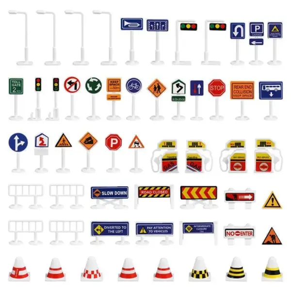 56 Pcs Realistic Traffic Road Sign Toys - Image 7