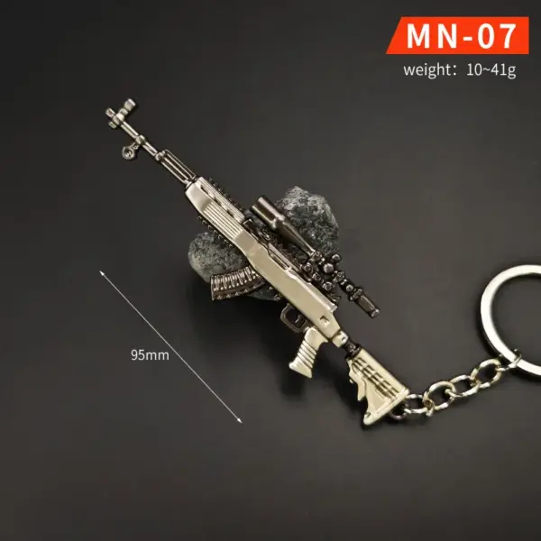 Chicken Dinner Game Keychain Set with P90 and AWM - Image 12