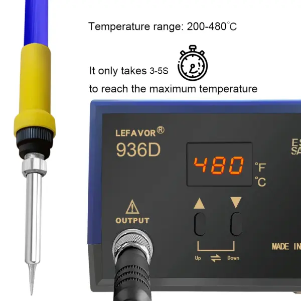 60W Digital Soldering Iron 936D for BGA Repair - Image 2