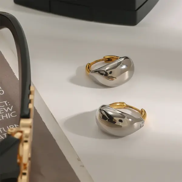 Luxury Stainless Steel Hollow Drop Earrings - Image 6