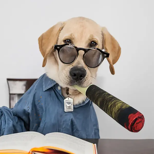 Plush Cigar Squeaky Dog Toy for All Breeds - Image 5
