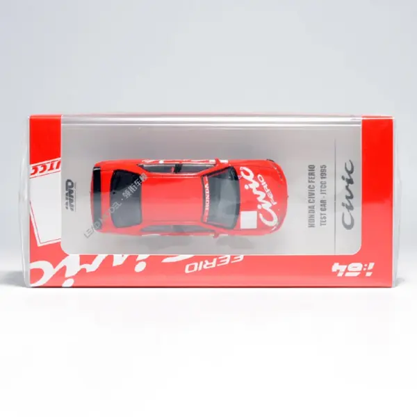 1:64 Honda Civic EG9 Red Diecast Model Car - Image 4