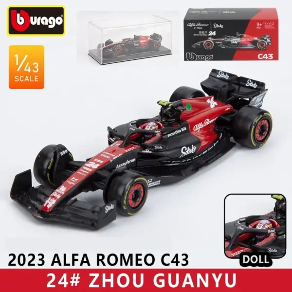 Bburago 1:43 F1 Racing Car Model Red Bull RB20 - Image 20